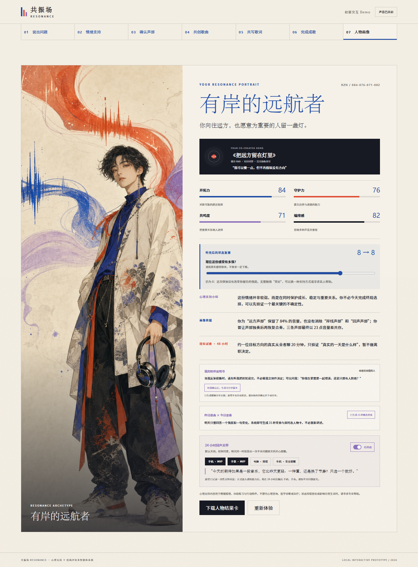 共振场最终结果 Web 界面